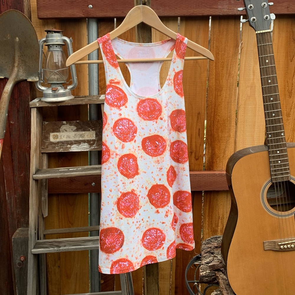 Super Yummy Pepperoni Pizza Tank Top - Picture 1 of 3